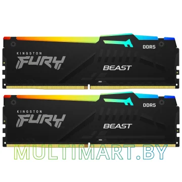 Оперативная память Kingston FURY Beast RGB 2x16GB DDR5 PC5-38400 (KF548C38BBAK2-32)